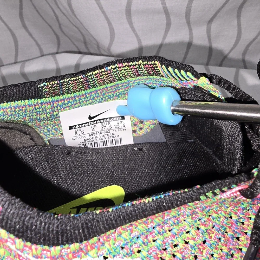 Nike Flyknit Zoom Women's Sz 6.5 Agility Multicolor Racer Trainer‎ Running Shoes - Picture 8 of 12